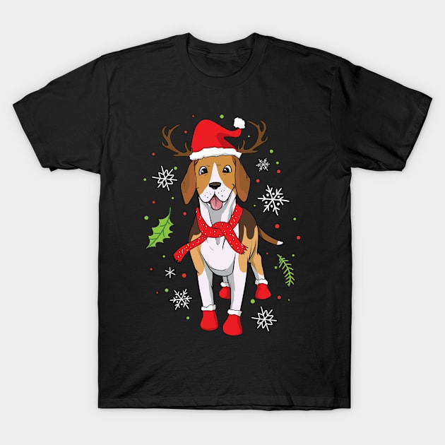 Beagle Christmas Funny Christmas Gift T-Shirt by CatRobot